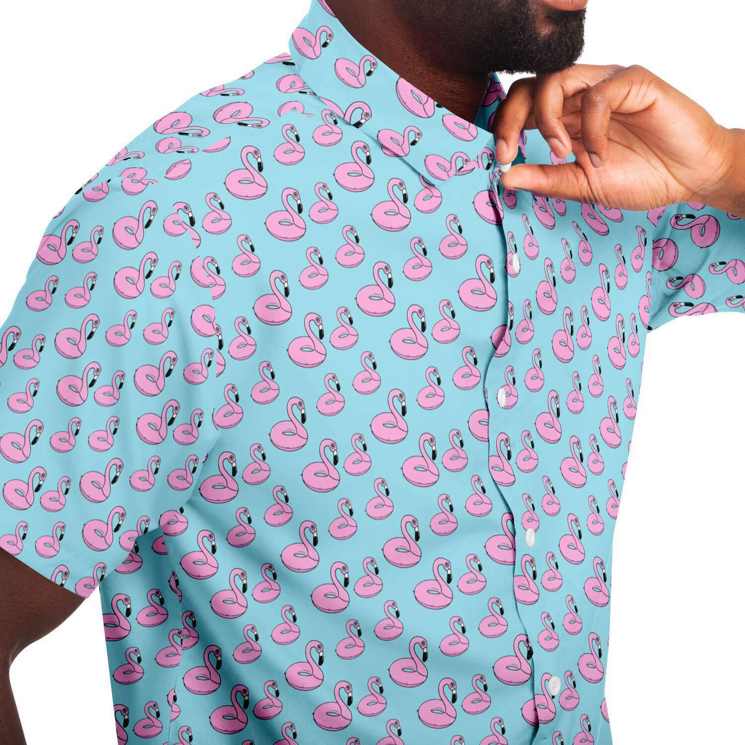 Flamingo Floatie Hawaiian Shirt