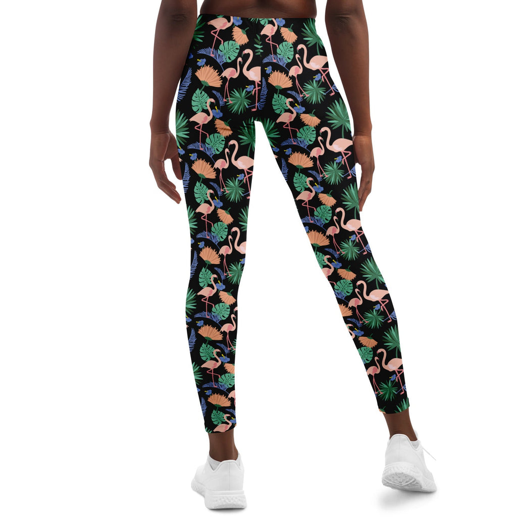 Flamingo Exotic Floral Leggings