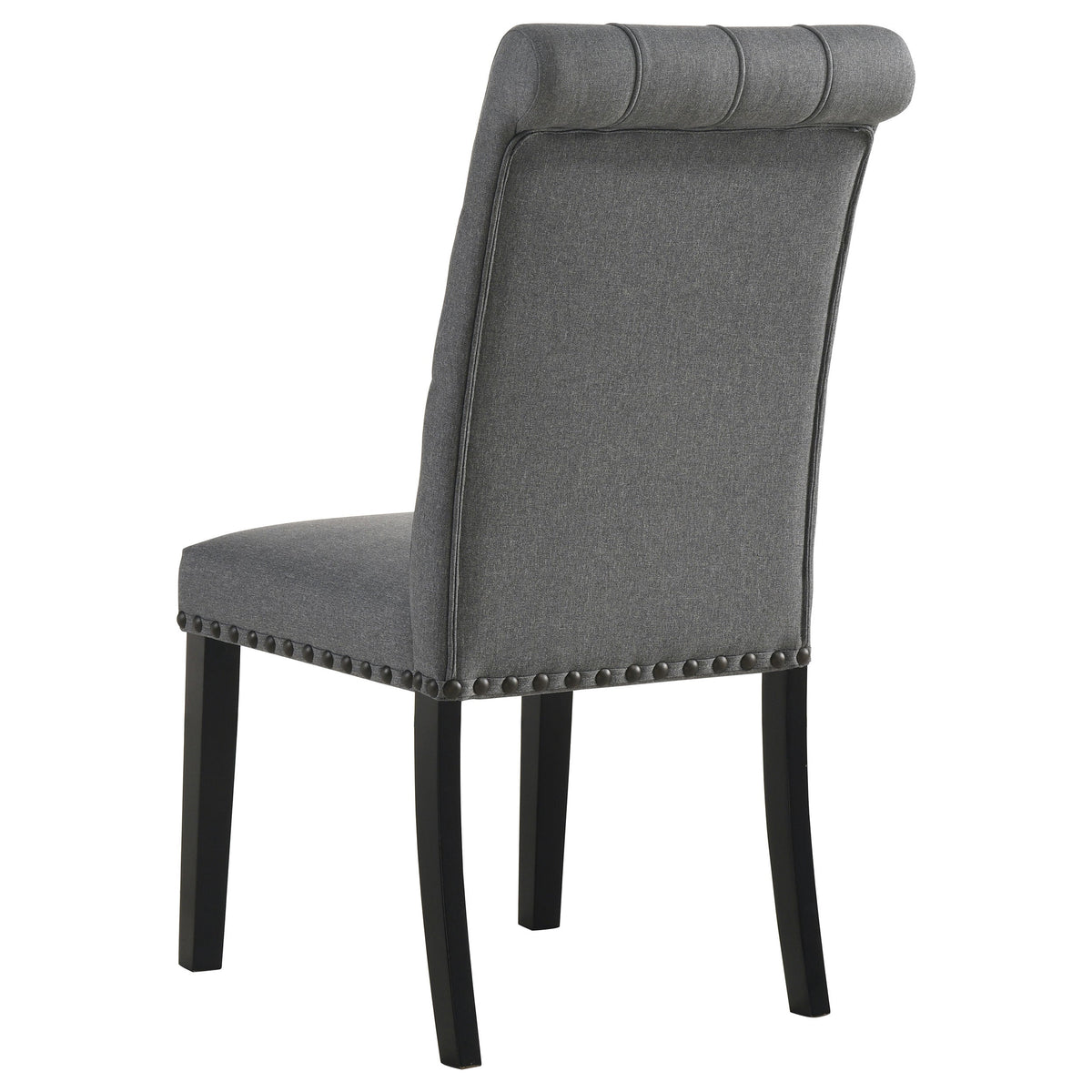 Alana Fabric Upholstered Dining Side Chair Grey (Set of 2)