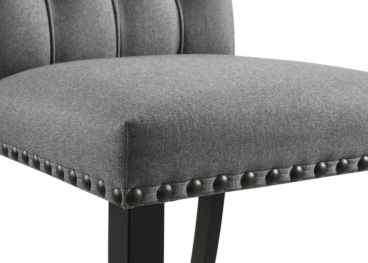 Alana Fabric Upholstered Dining Side Chair Grey (Set of 2)