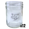 1/2 Glass Pint Mason Jar - 8 oz