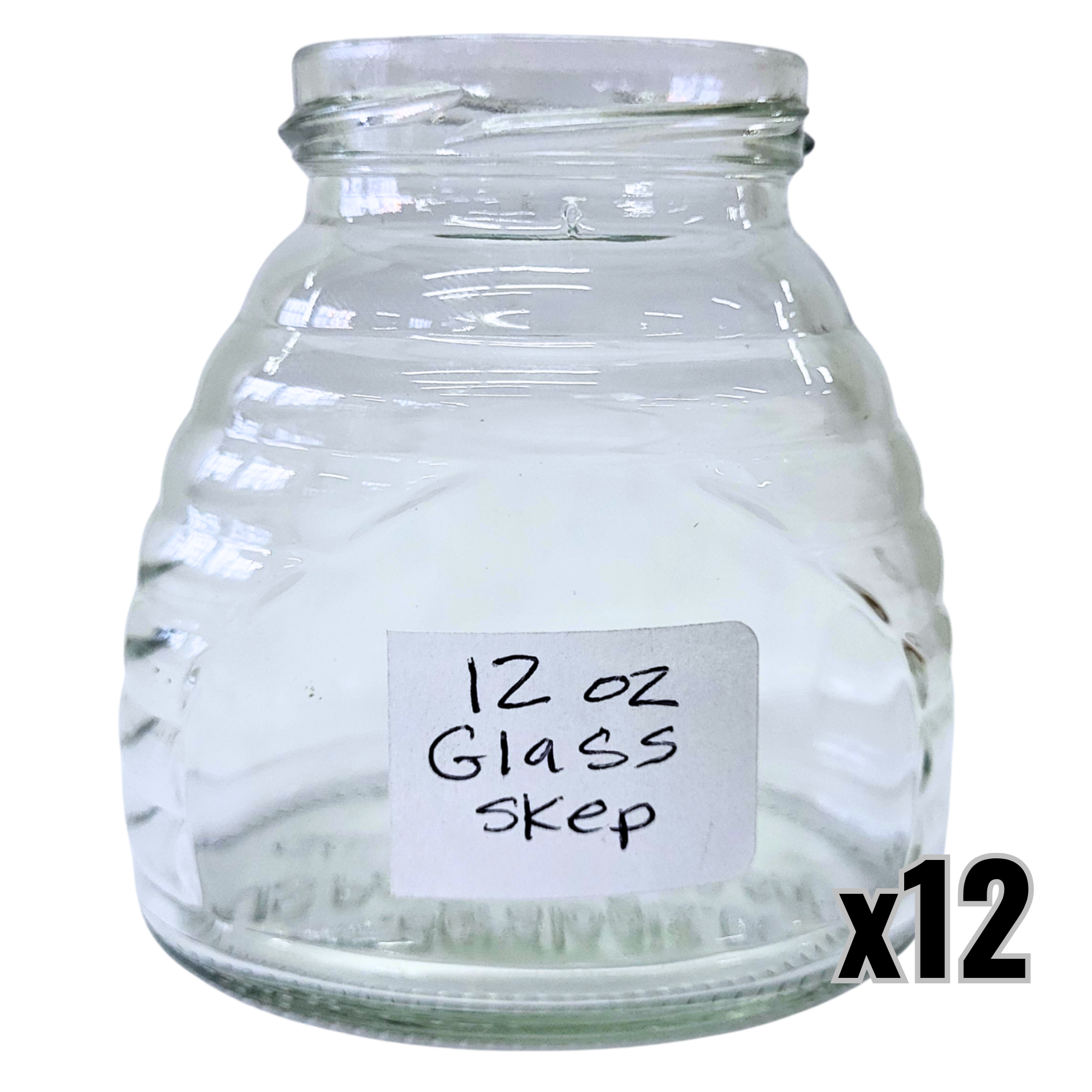 12 oz Glass Skep Jars