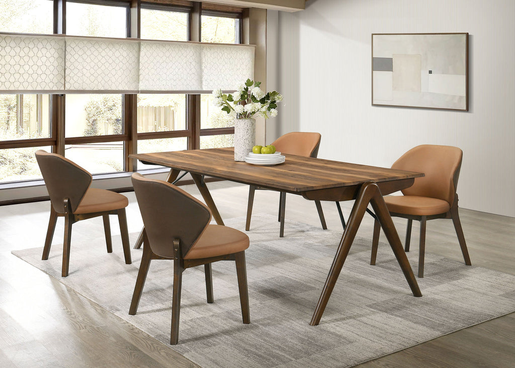 Randolph 5-piece Smart Top Rectangular Dining Set Sheesham and Brown