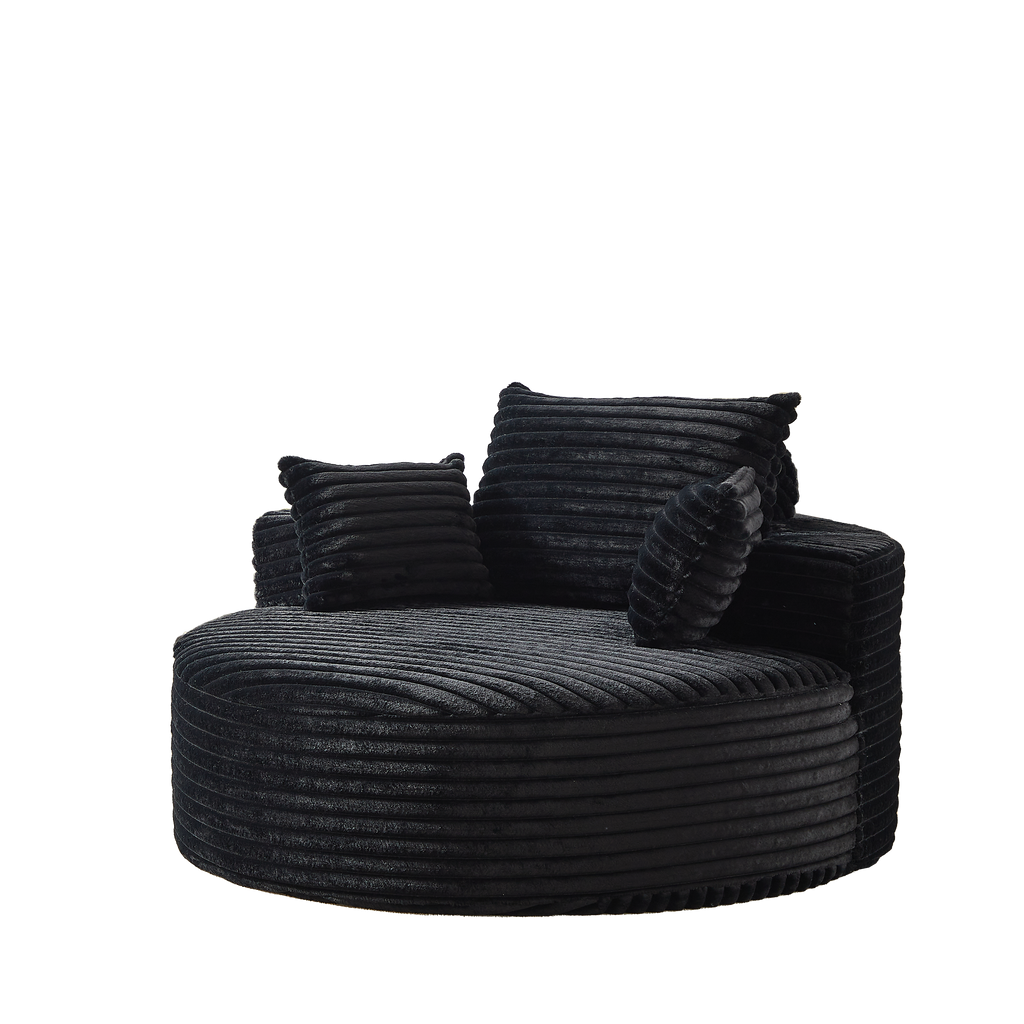 Fluffy Modern Corduroy Sponge Sofa - No Assembly Required