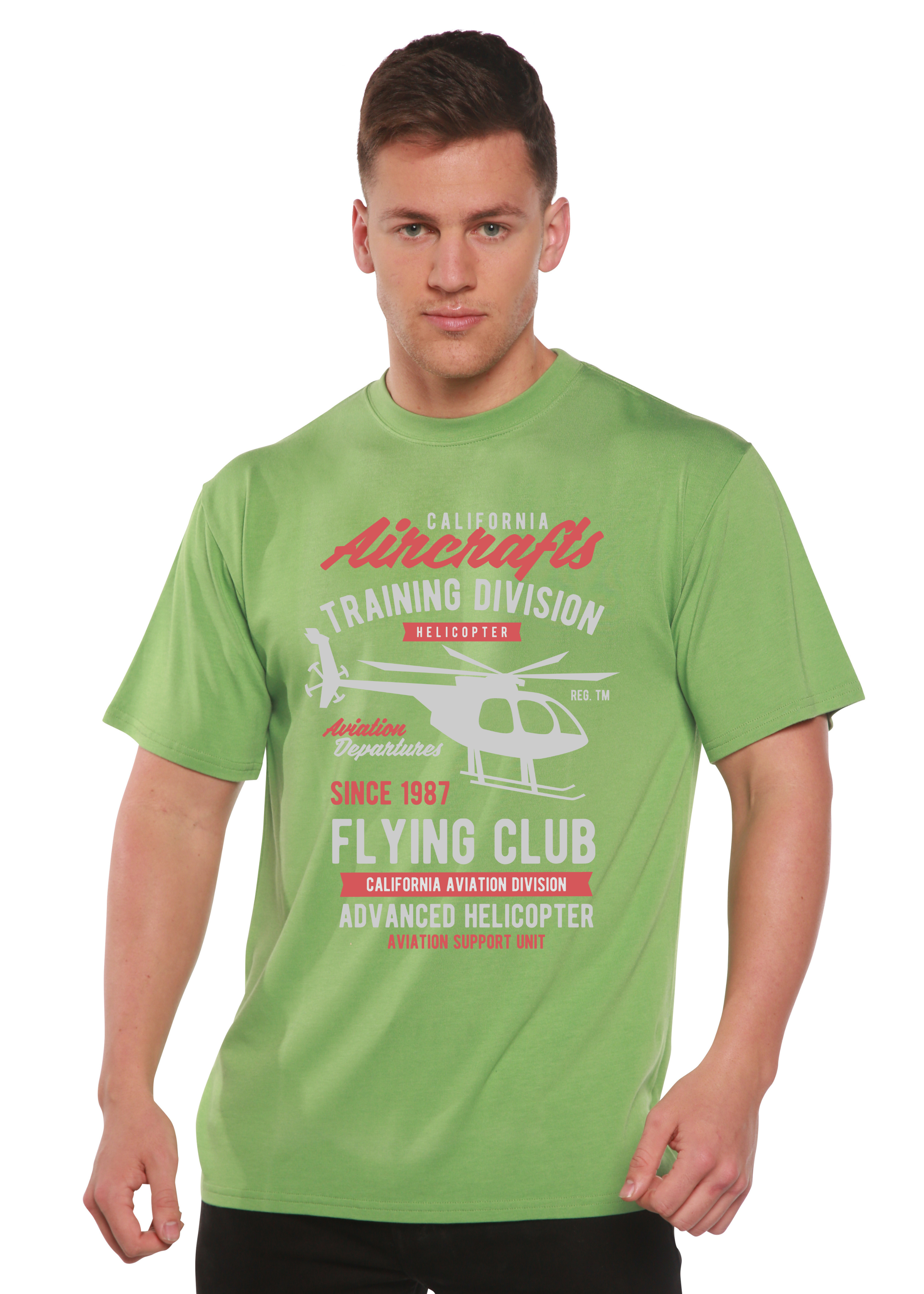 California Aircraft Men's Bamboo Viscose/Organic Cotton Short Sleeve Graphic T-Shirt
