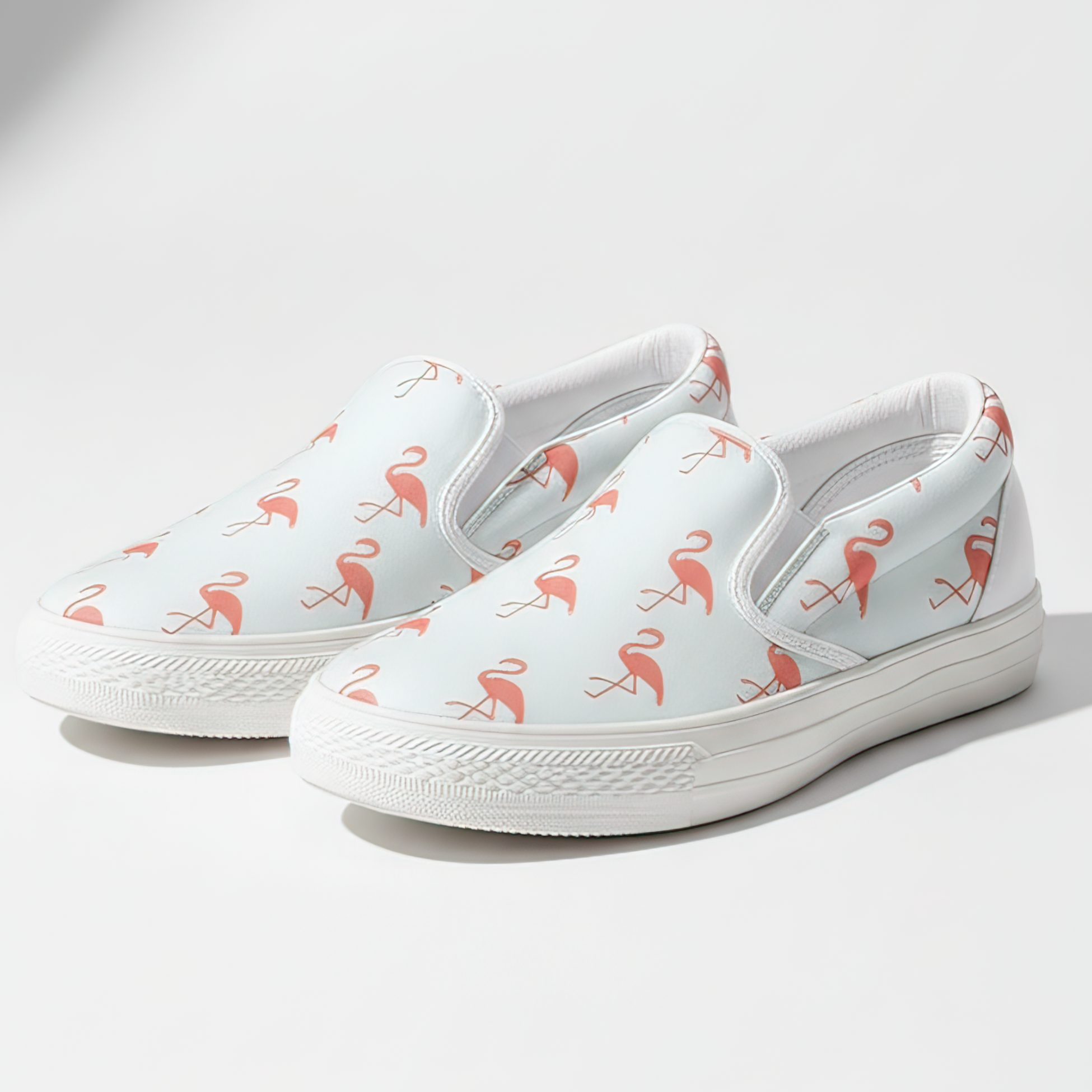 Simple Flamingo Slip Ons
