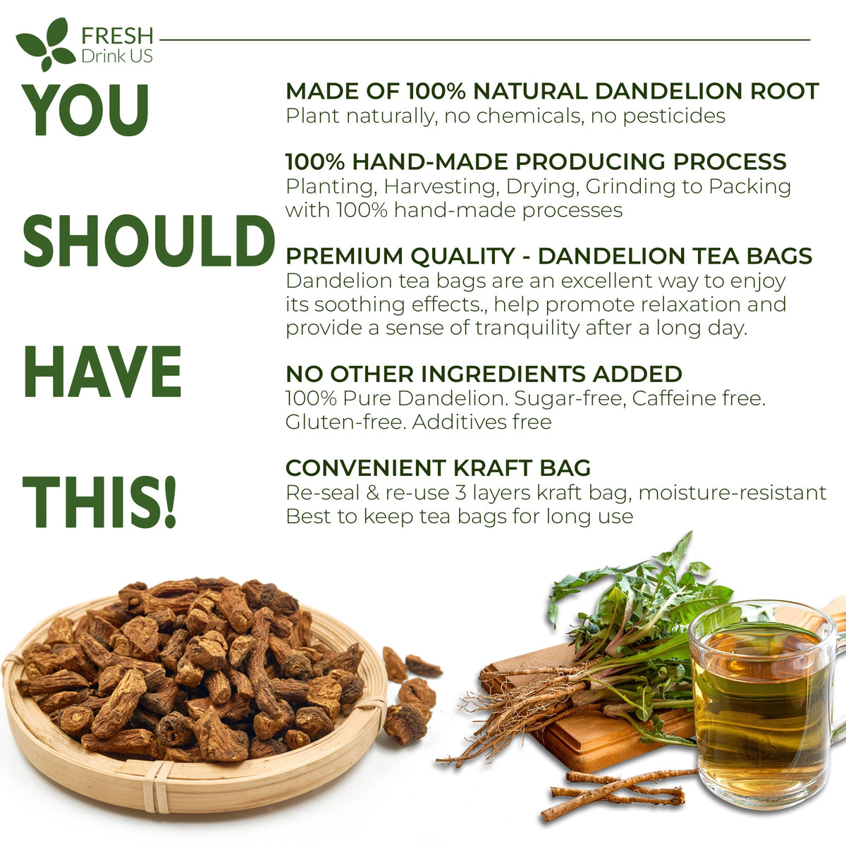 Dandelion Root Tea Bags