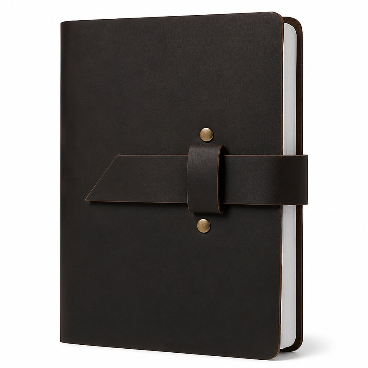 Handmade A6 Genuine Leather Journal-Refillable Ring Binder, Vintage Travel Organizer, and Writing Notebook for Men and Women-8x6 Inches