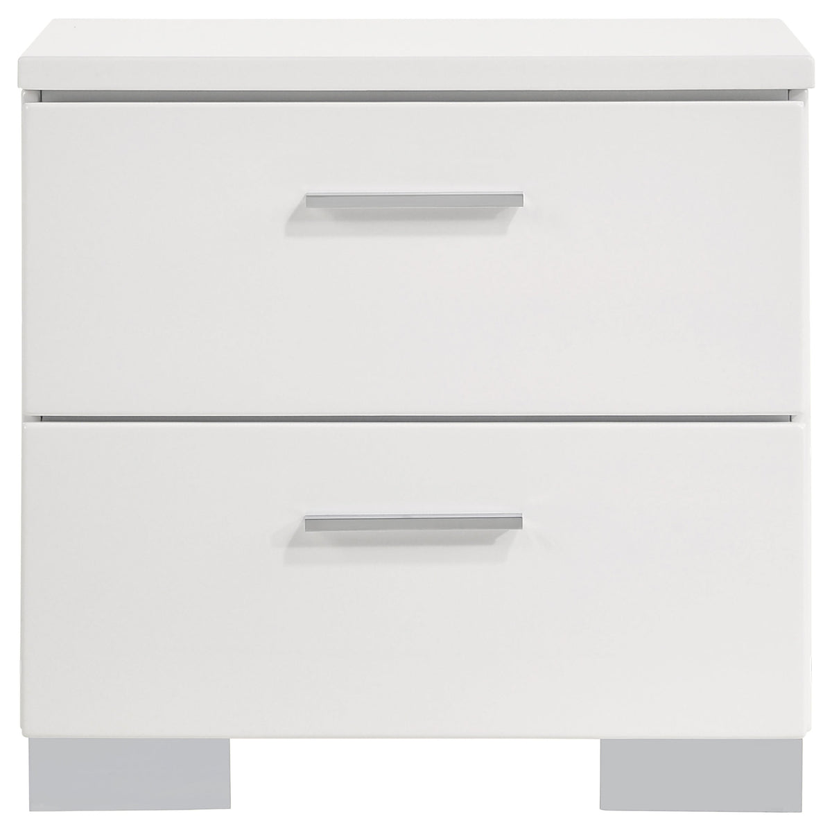 Felicity 4-piece Eastern King Bedroom Set White High Gloss