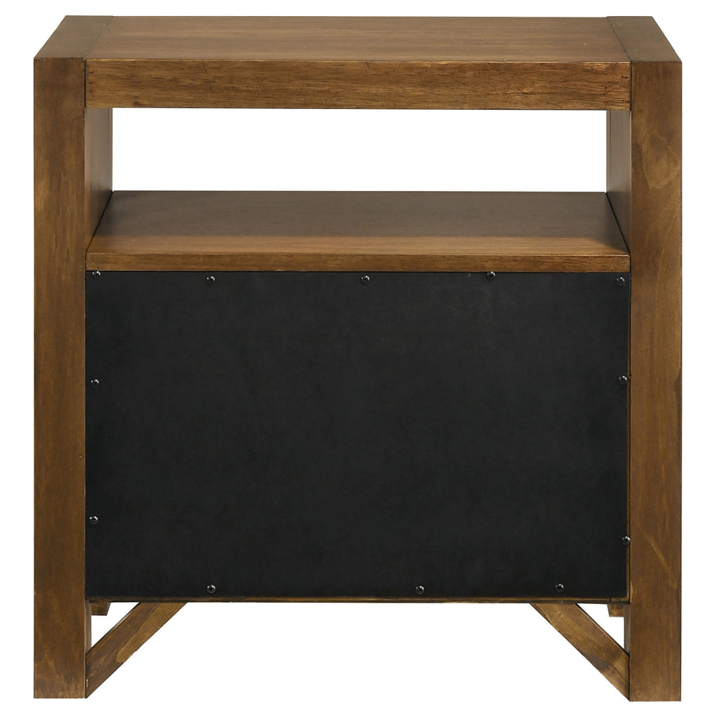 Adderley 2-drawer Nightstand Bedside Table Warm Brown