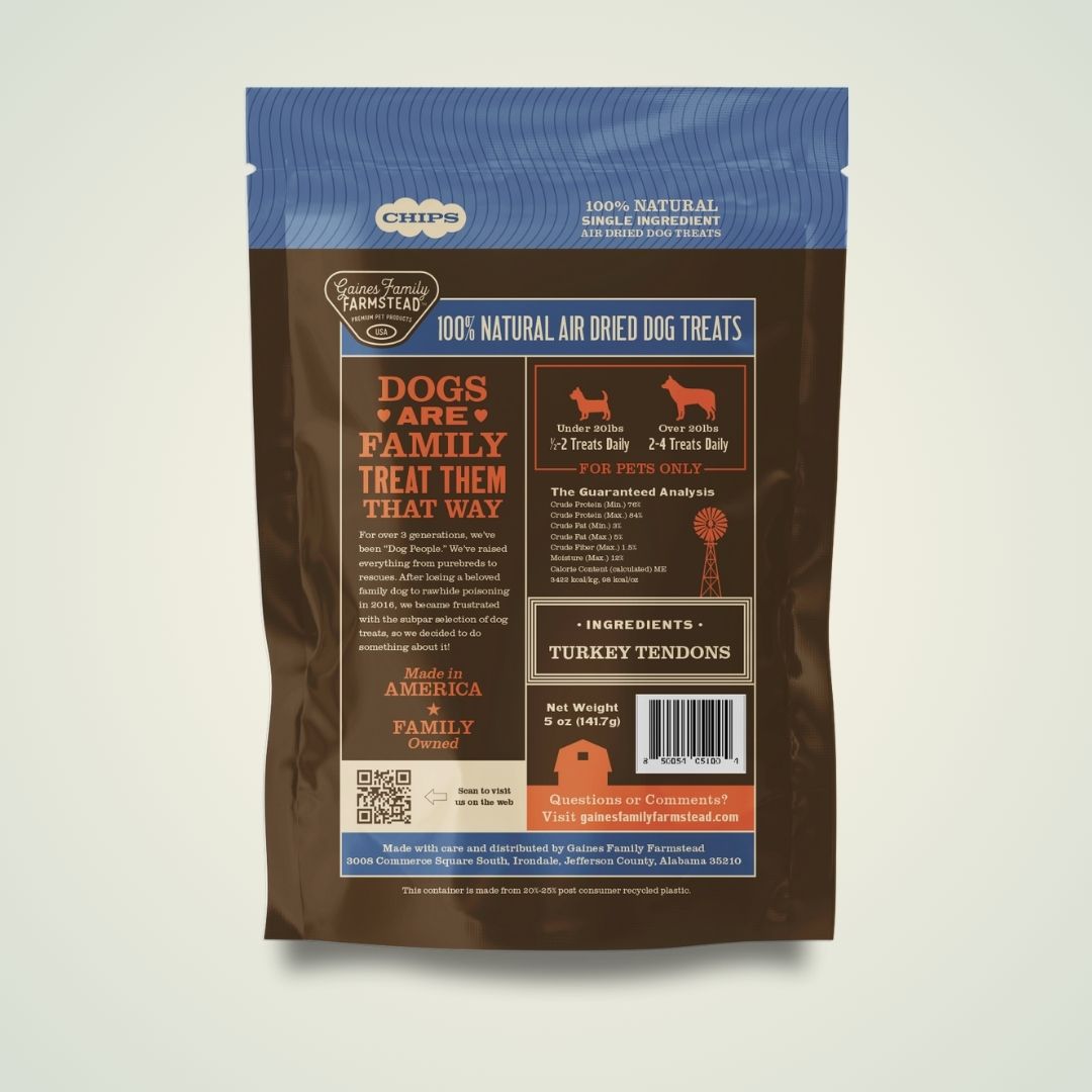 5oz Turkey Tendon Chips