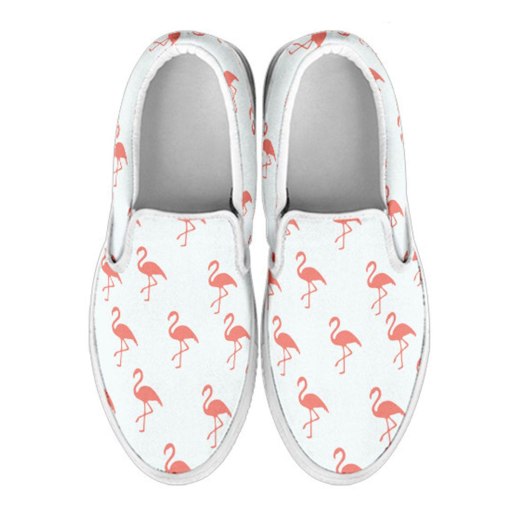 Simple Flamingo Slip Ons