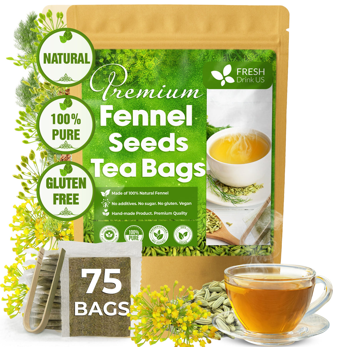 Premium Fennel Tea Bags
