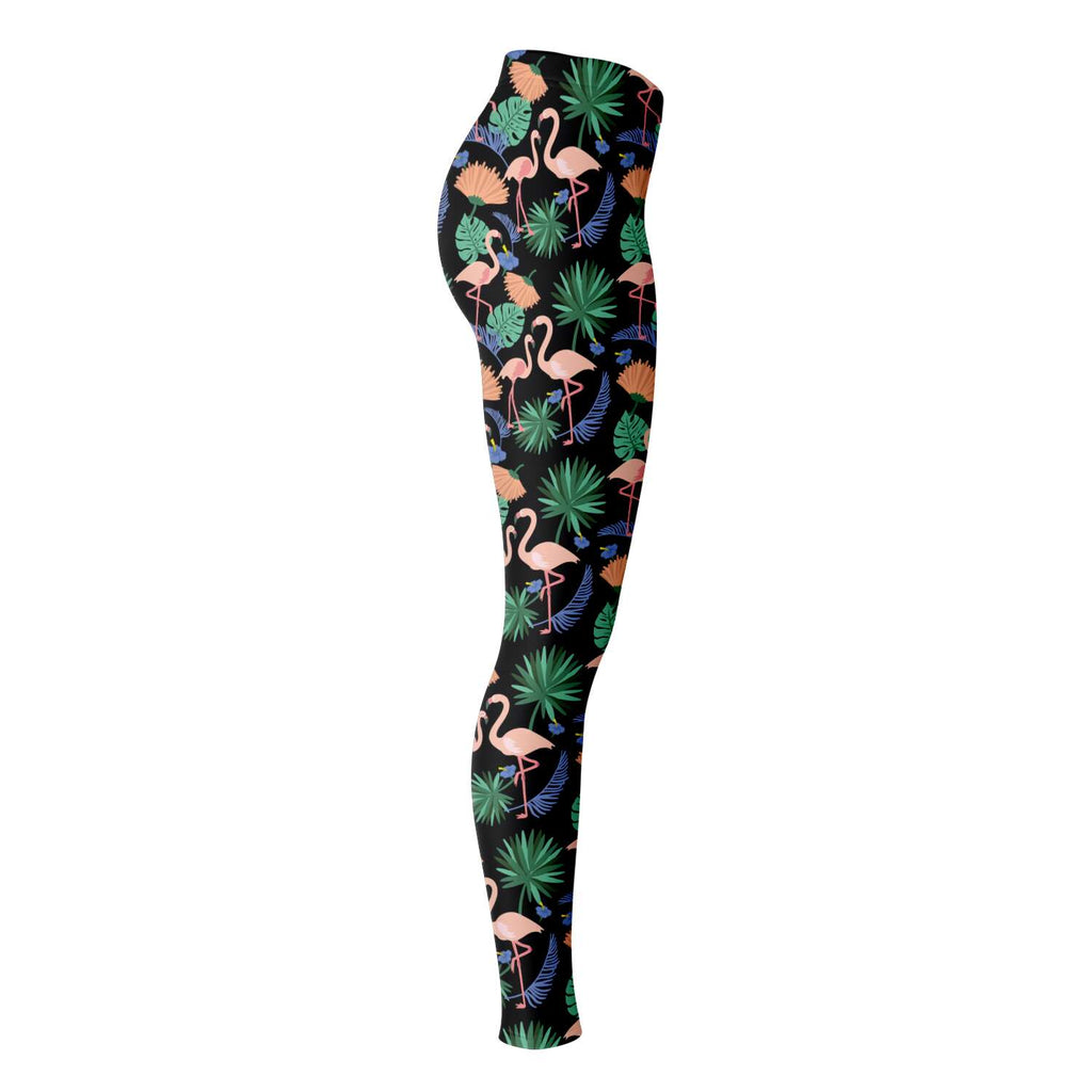 Flamingo Exotic Floral Leggings
