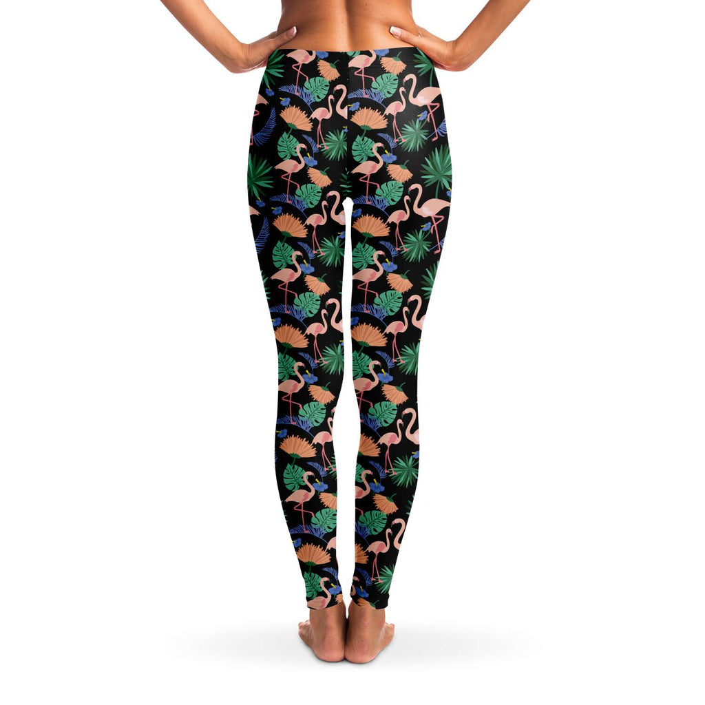 Flamingo Exotic Floral Leggings