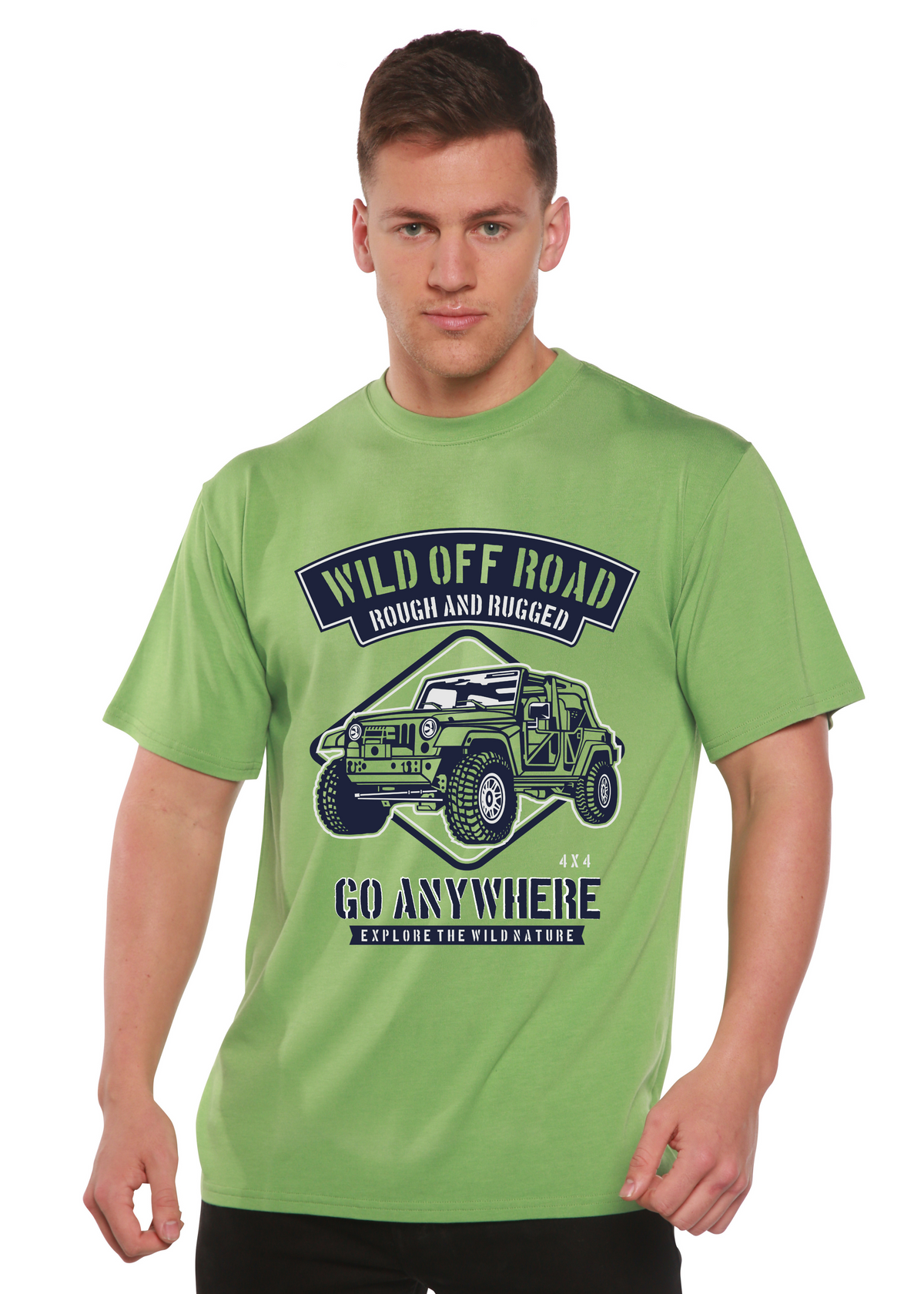 Wild Off Road Spun Bamboo® Men's Bamboo Viscose/Organic Cotton Short Sleeve Graphic T-Shirt