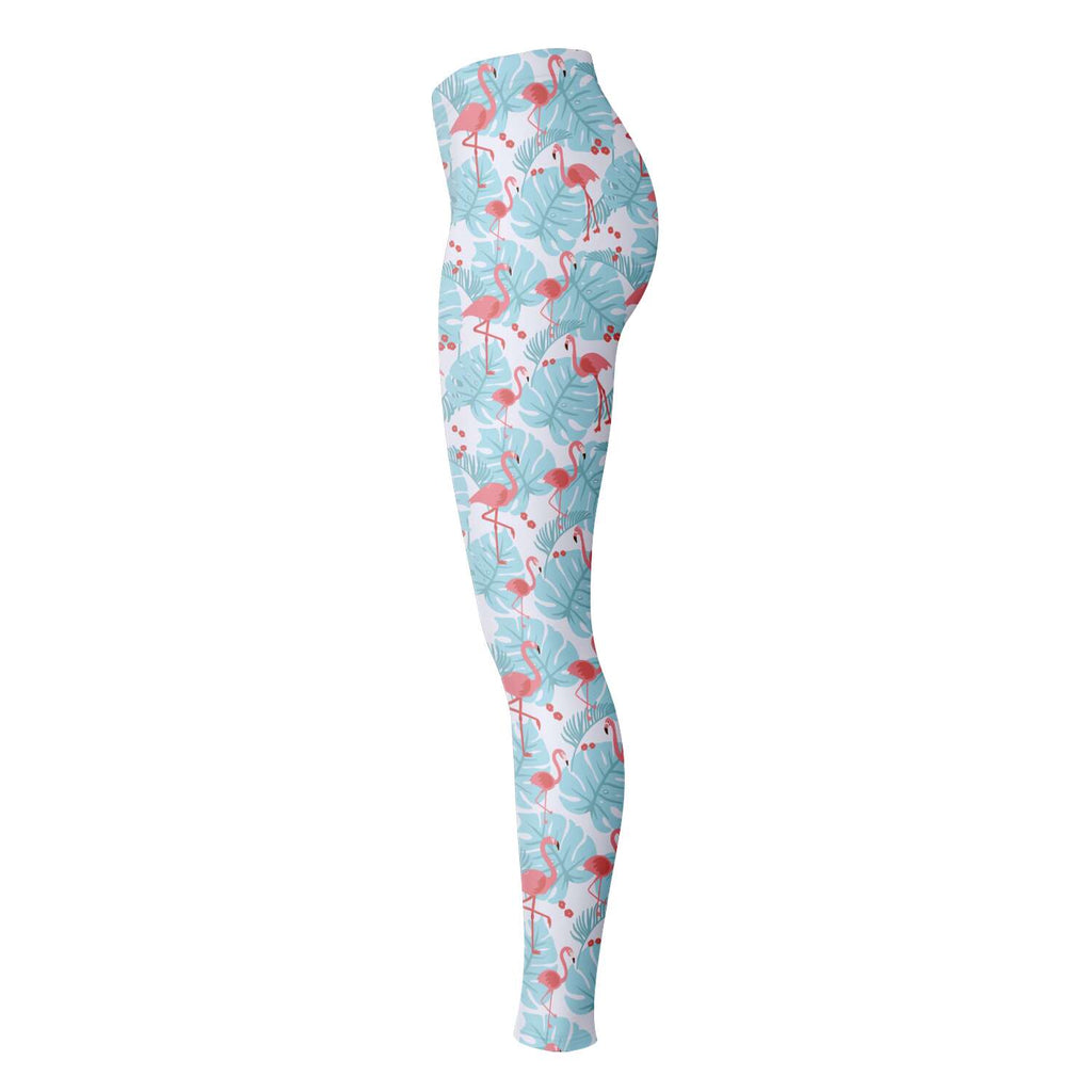 Flamingo Blue Floral Leggings