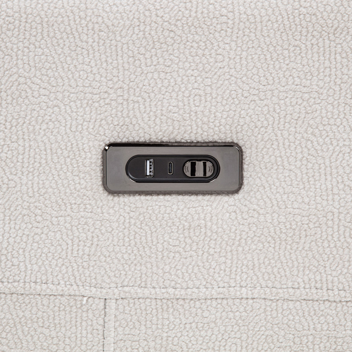 Kennett Chenille Upholstered Power Reclining Sofa Ivory