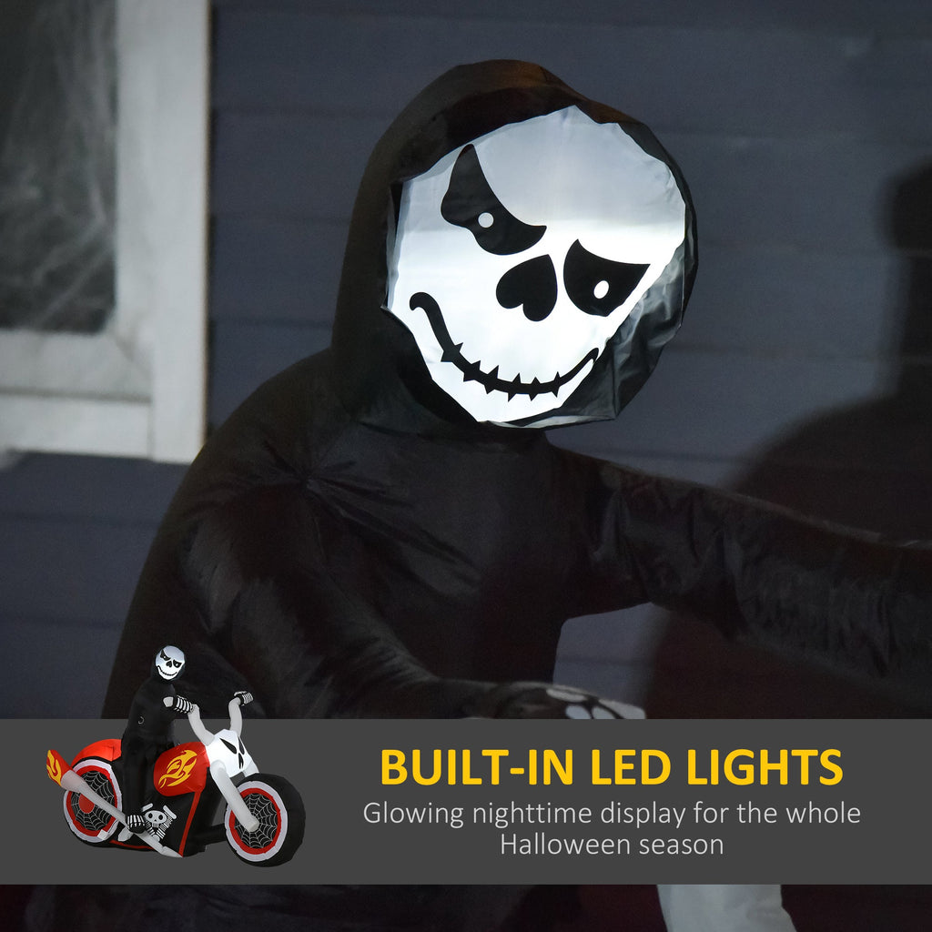 Halloween Inflatables Outdoor Decorations Grim Ghost Biker