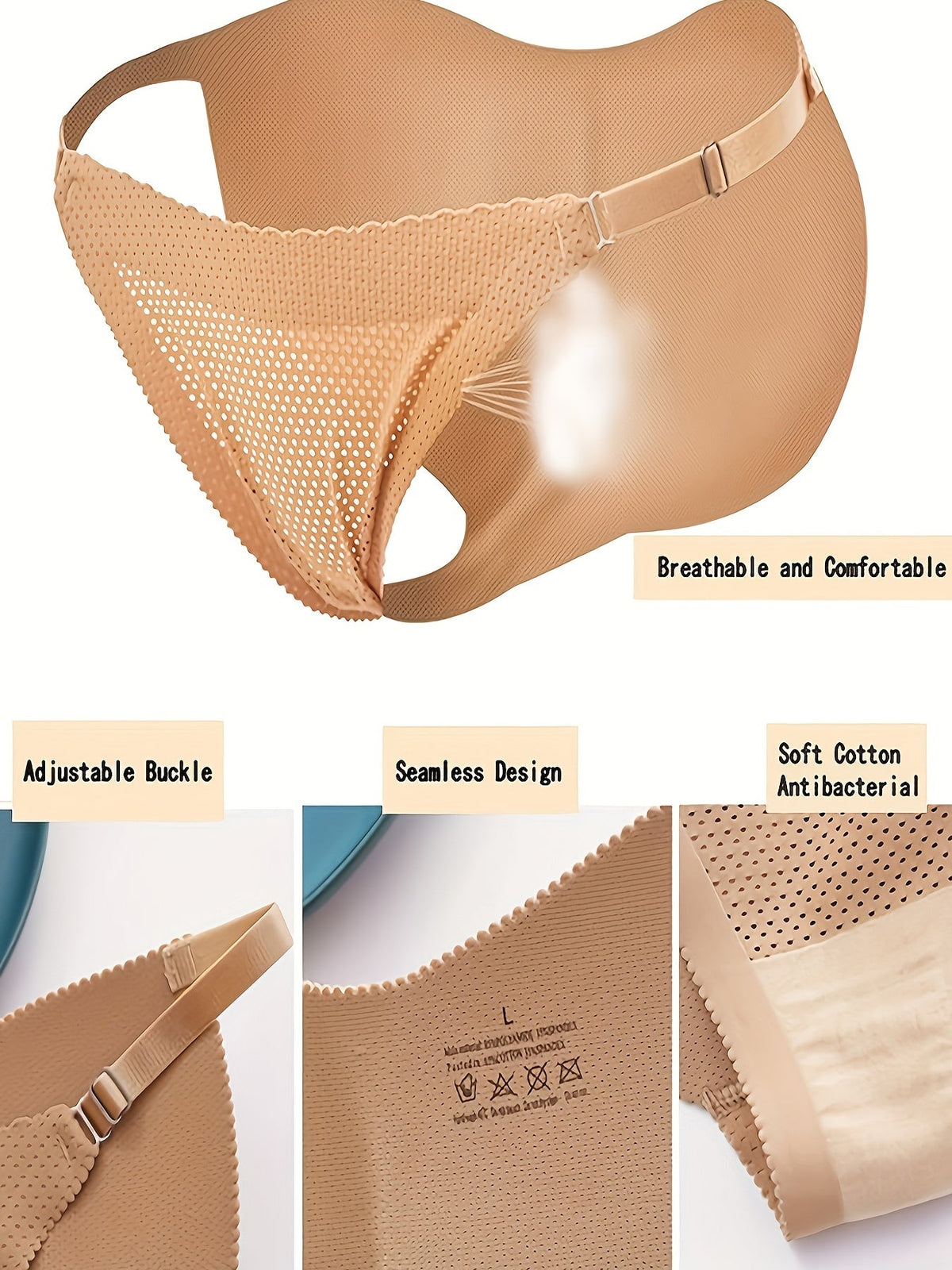 Invisible Boost Fake Butt Lifting Bikini Panties for Women – Ultra-Thin Breathable and Seamless Women's Lingerie for Natural Enhancement and All-Day Comfort