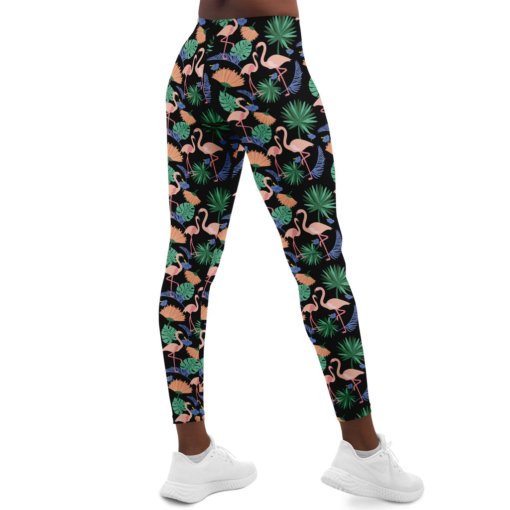 Flamingo Exotic Floral Leggings
