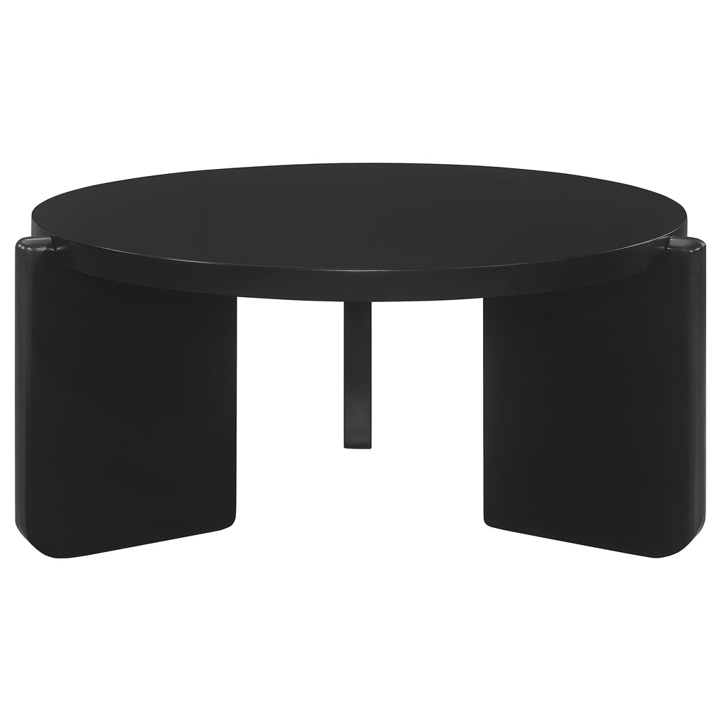 Cordova 3-piece Solid Wood Coffee and End Table Set Black