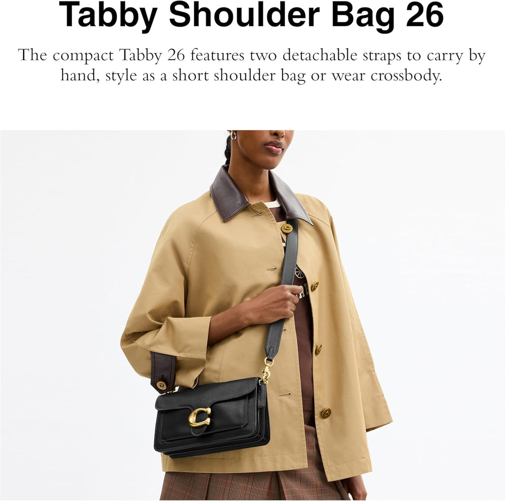 COACH Women's Pebble Tabby Shoulder Bag | Quilted, 26, with Chain