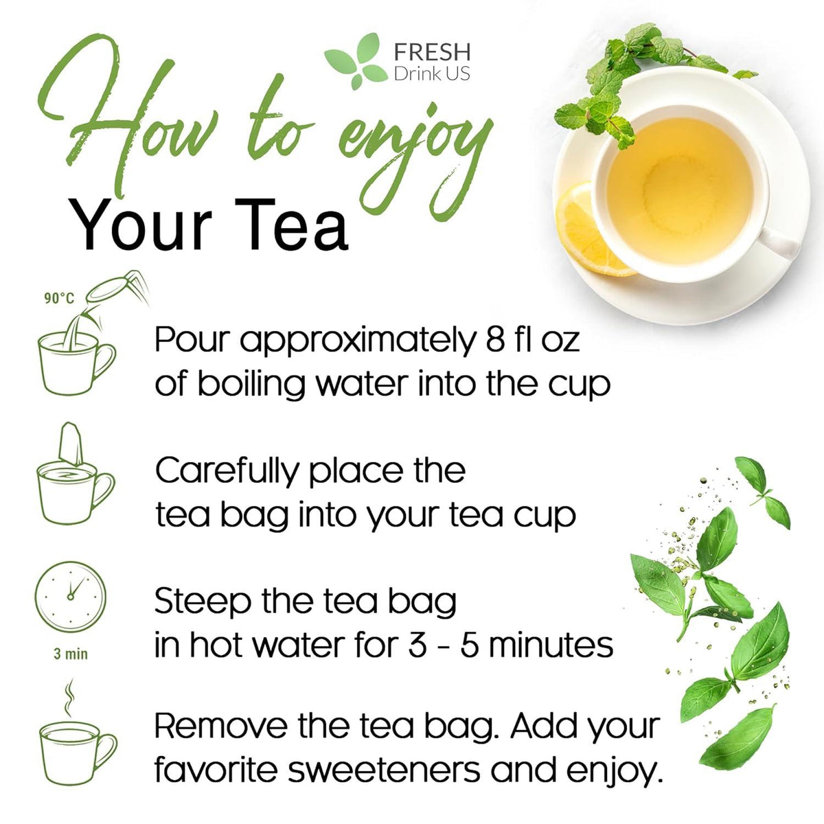 Premium Lemon Balm Leaf Tea Bags