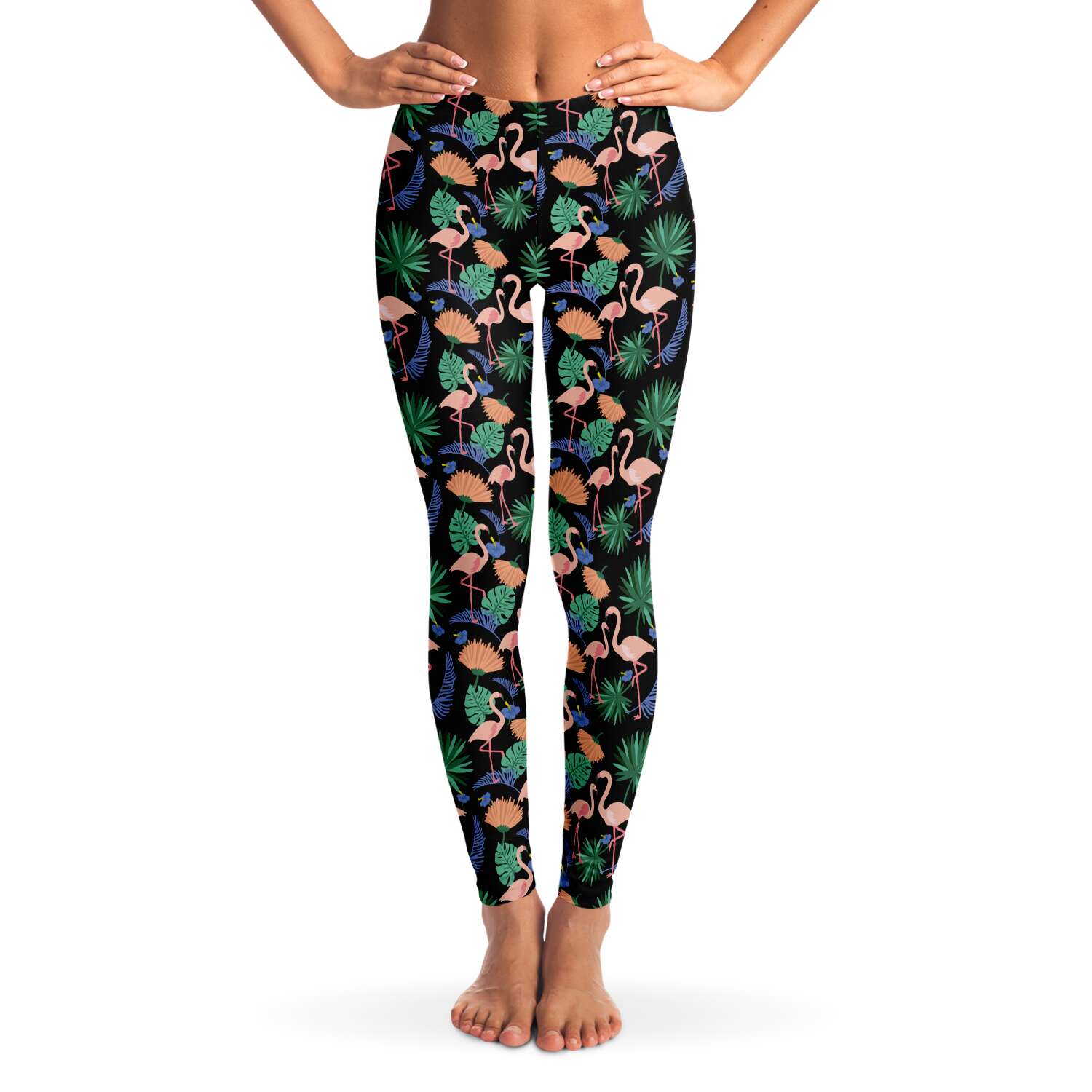 Flamingo Exotic Floral Leggings