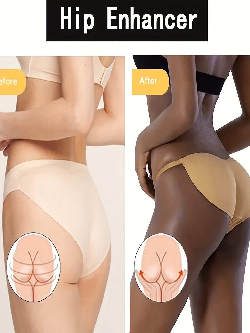 Invisible Boost Fake Butt Lifting Bikini Panties for Women – Ultra-Thin Breathable and Seamless Women's Lingerie for Natural Enhancement and All-Day Comfort