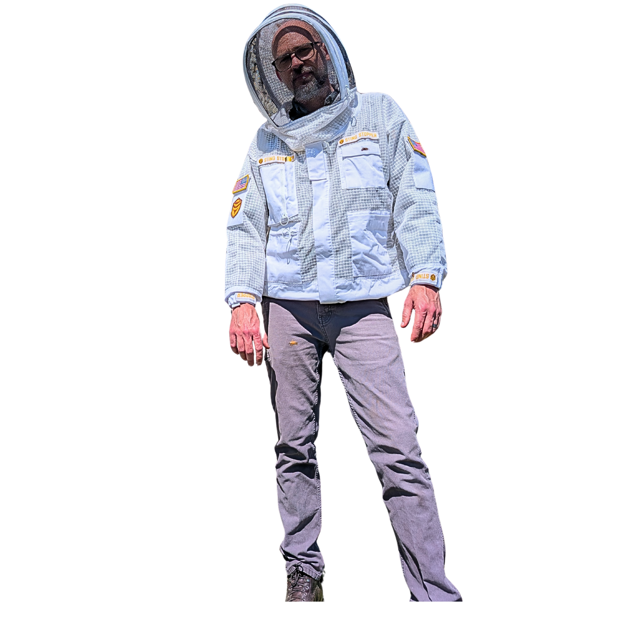 Sting Stopper Professional Ventilated Beekeeping Jacket - Beekeeper White