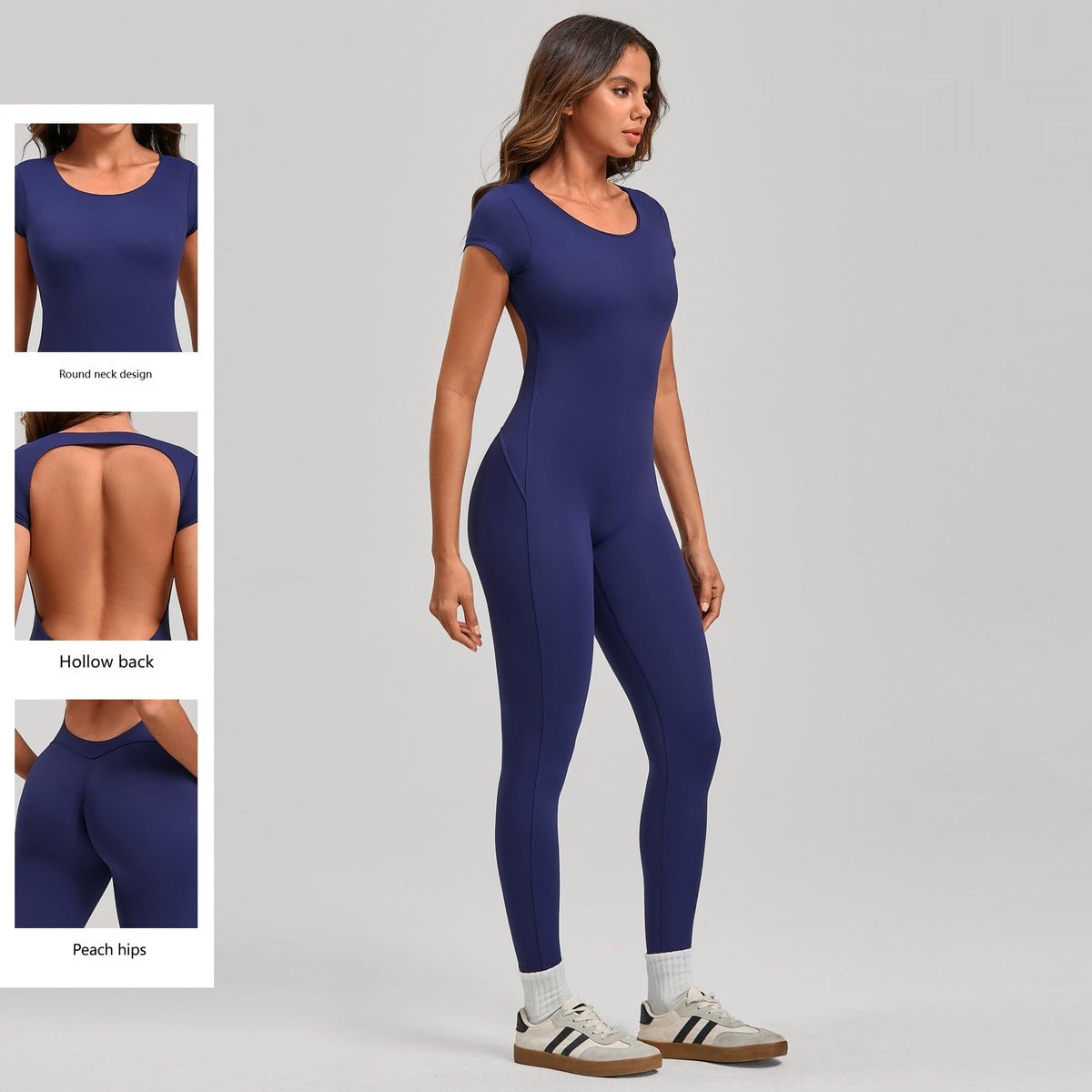 Women's Fashion Solid Color Quick-drying Yoga Bodysuit