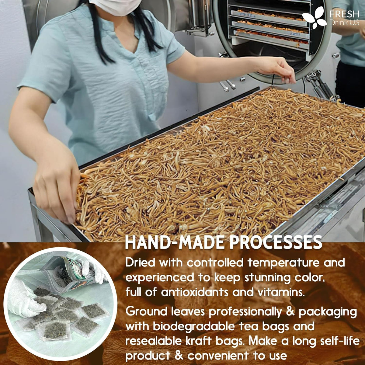 Burdock Root Tea Bags, 100% Natural & Pure from Burdock Root. Burdock Root Herbal Tea. Burdock Root Tea. No Sugar, No Caffeine, No Gluten, Vegan.