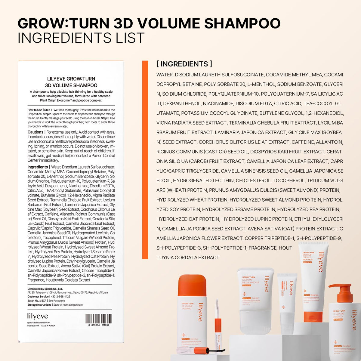 Lilyeve Grow Turn Exosome 3D Volume Brush Shampoo