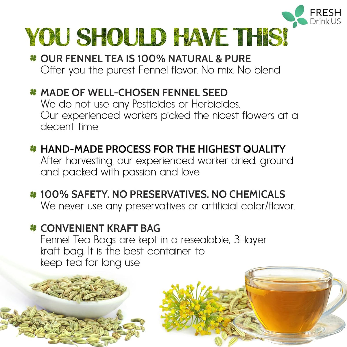 Premium Fennel Tea Bags