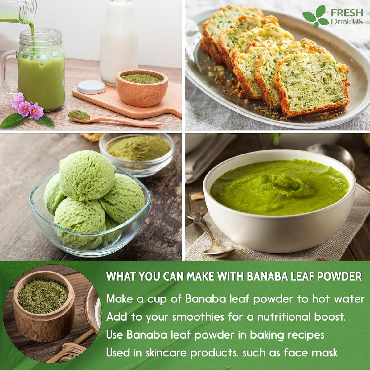 Natural Banaba Dried Leaves, Tea Bags, Powder