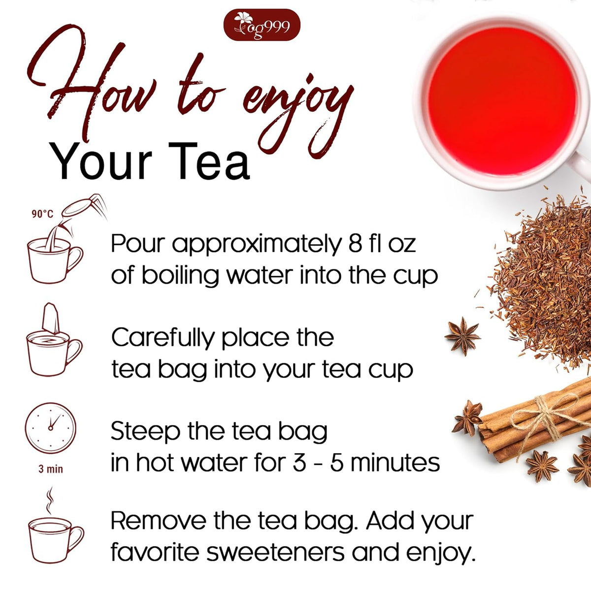 Premium Red Rooibos Tea Bags
