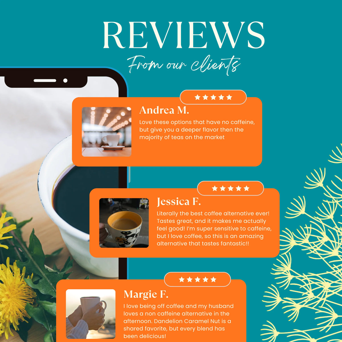 Dandelion Caramel Nut Chicory Herbal Coffee