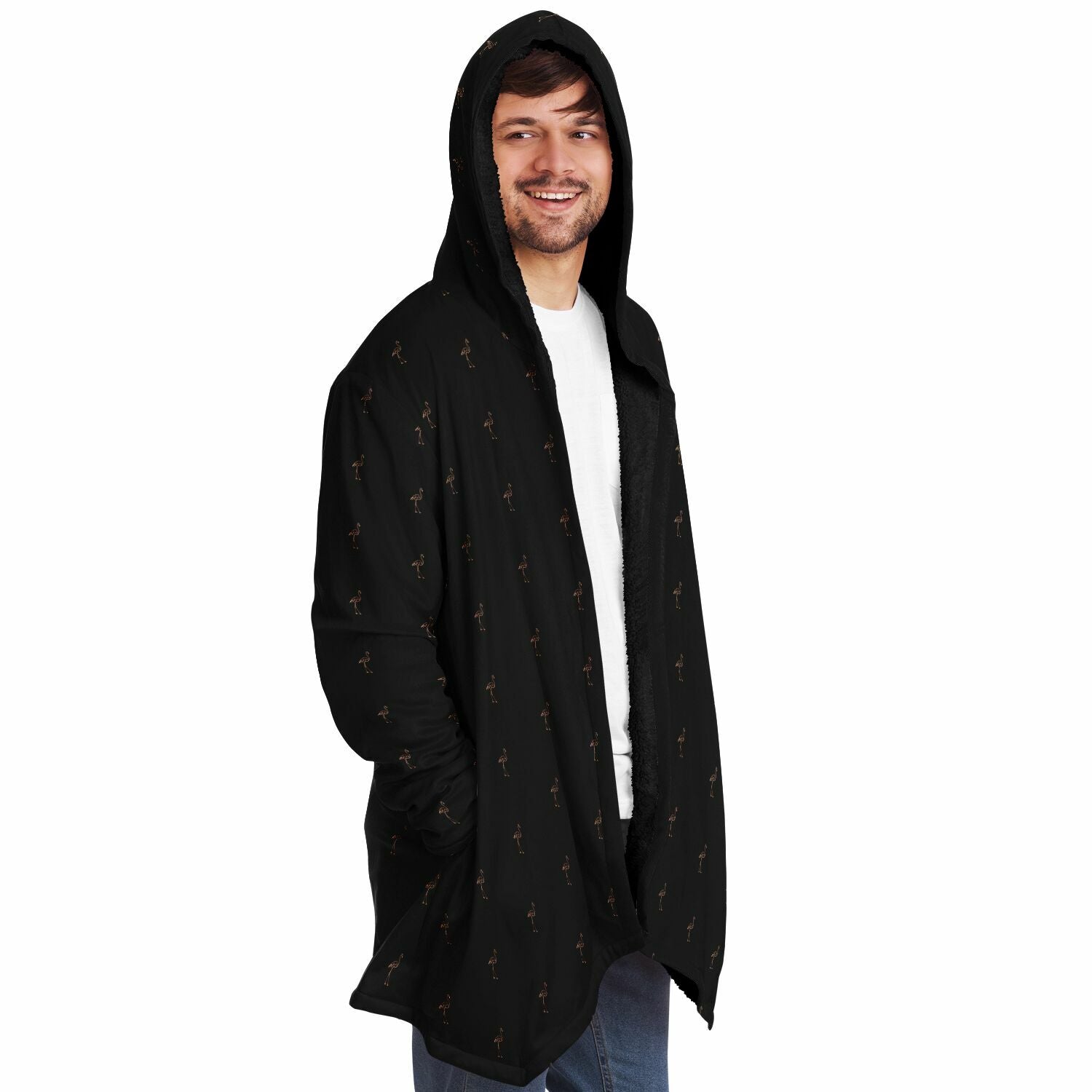 Classic Flamingo Silhouette Cloak Hoodie