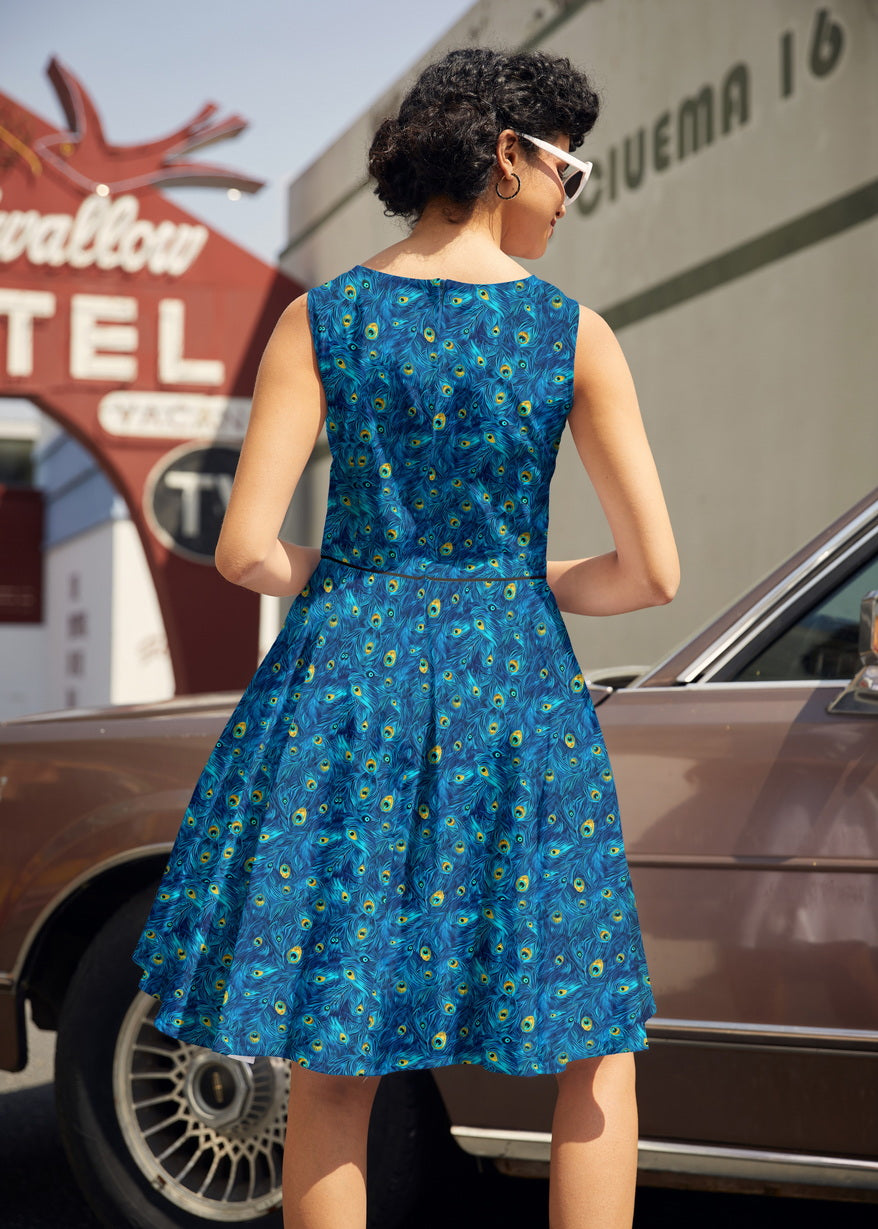 Elizabeth Dress in Peacock - XL only, 1 left!