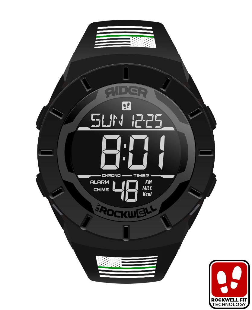 Coliseum Fit™ Thin Green Line - Freedom Edition (Phantom Black) Watch