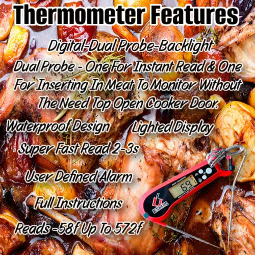 Digital Meat Thermometer with Dual Probes