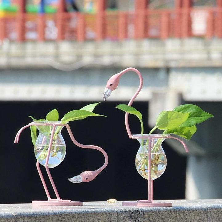 Flamingo Glass Vases