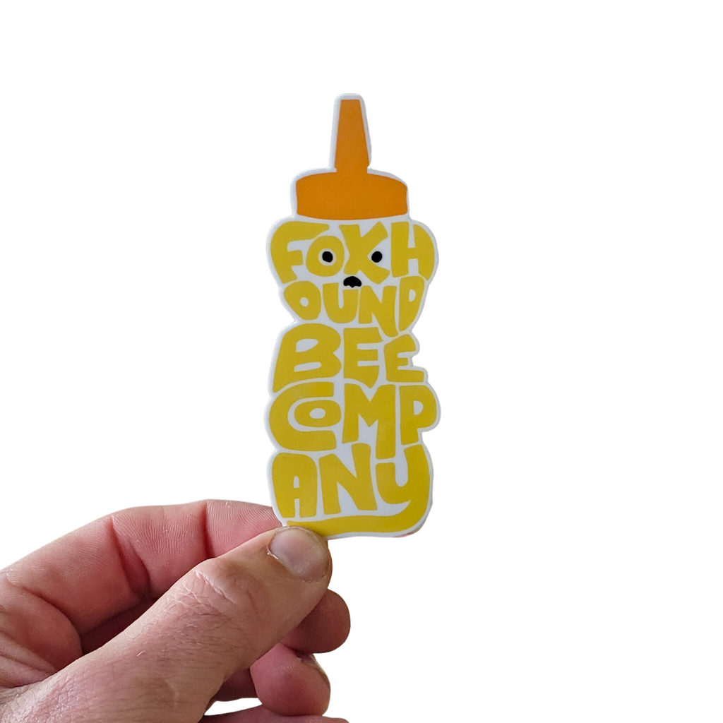 Honeybee Bear-Shaped Vinyl Sticker