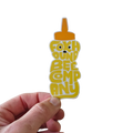 Honeybee Bear-Shaped Vinyl Sticker