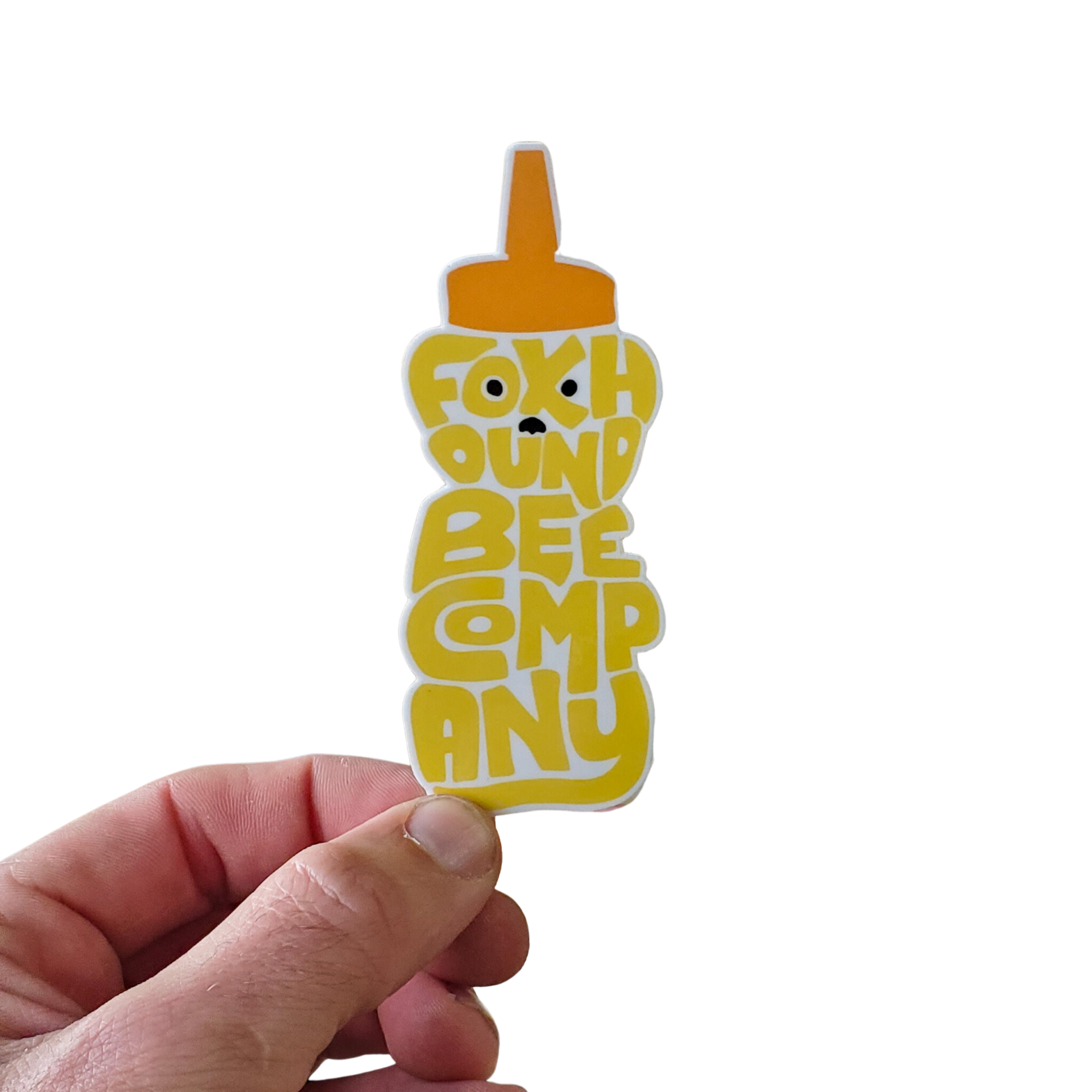 Honeybee Bear-Shaped Vinyl Sticker
