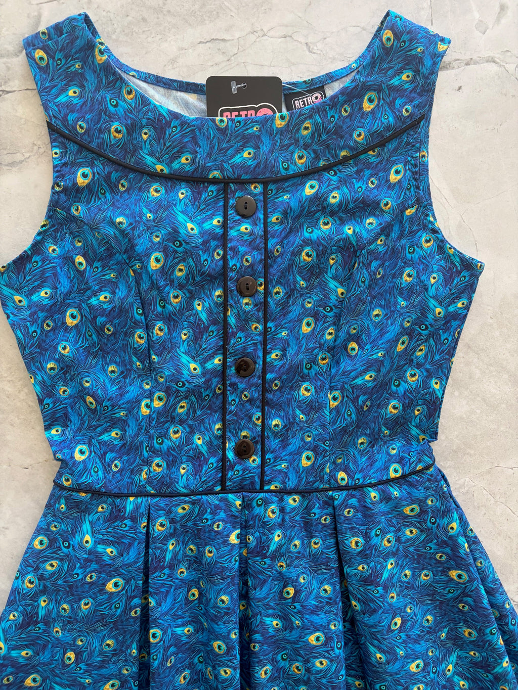 Elizabeth Dress in Peacock - XL only, 1 left!