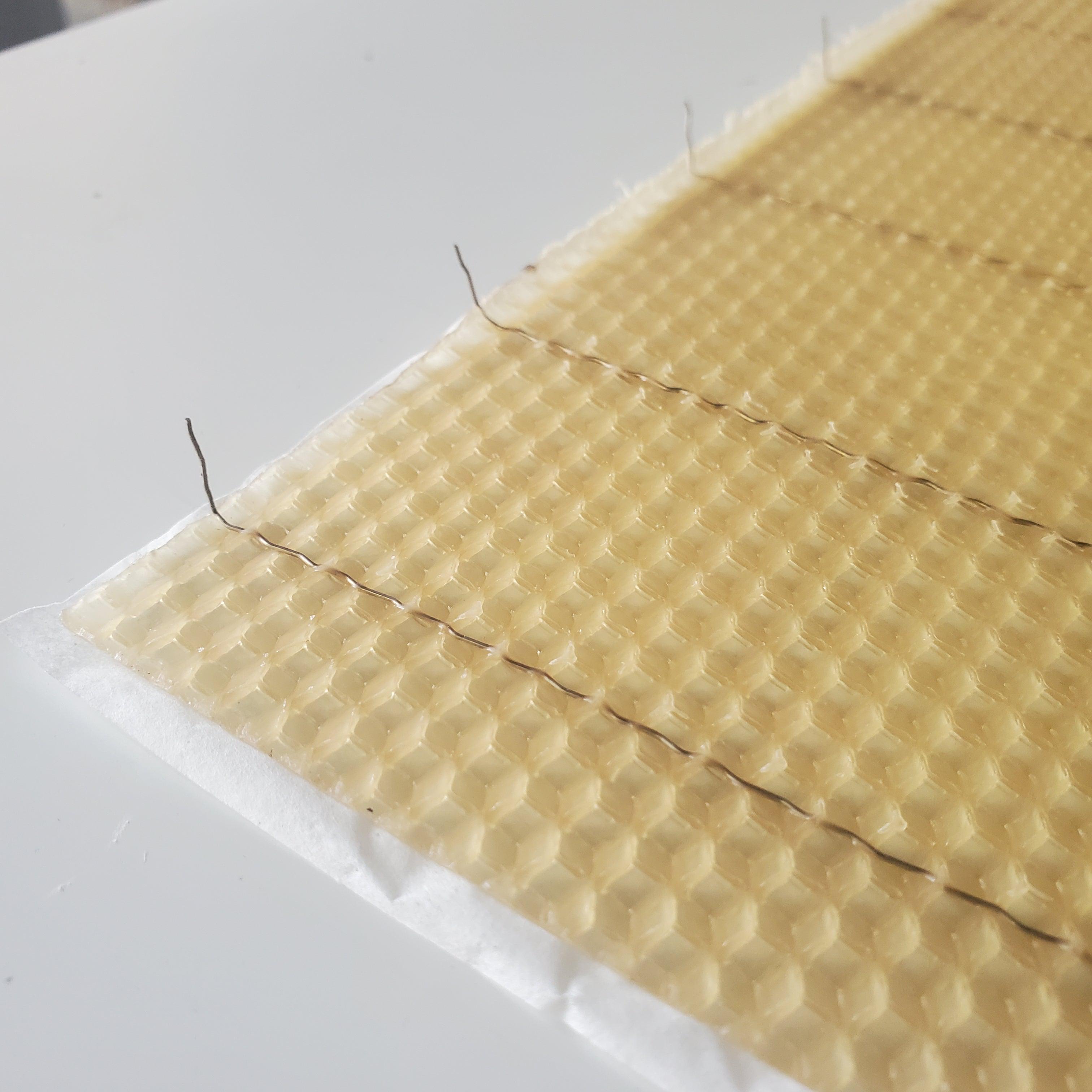 Medium Beeswax Foundation - Wired With Hooks - 5 5/8-inch