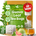Natural Guava Leaves, Whole Dried Leaves, Cut-and-Sifted Guava leaves, 100% Pure from Guava Leaves, Natural Guava Loose Leaf Herbal Tea, No Additives, No Caffeine, Vegan