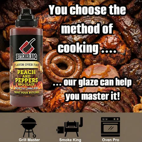 Peach & Pepper BBQ Glaze "Flavor over Fire"